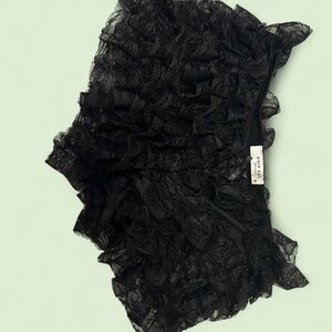 good days project black ruffle lace shorts